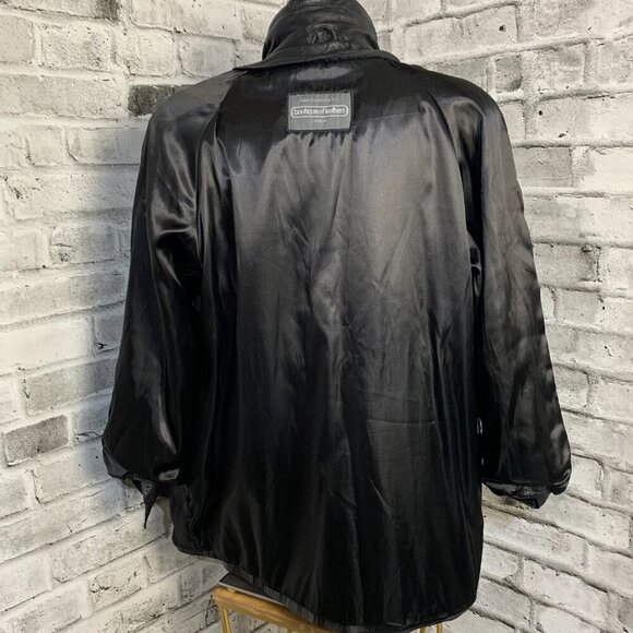 Vintage 90s Boutique Of Leathers Mid Length Car Coat Jacket - Picture 8 of 16